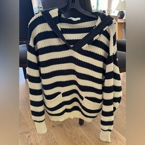 Zara striped sweater with pockets